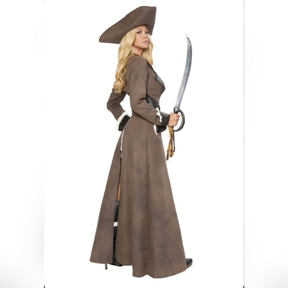 Deluxe 7pc Pirate Captain (Added Matching Skirt With Tassels) Size Large NWOT - Picture 8 of 14